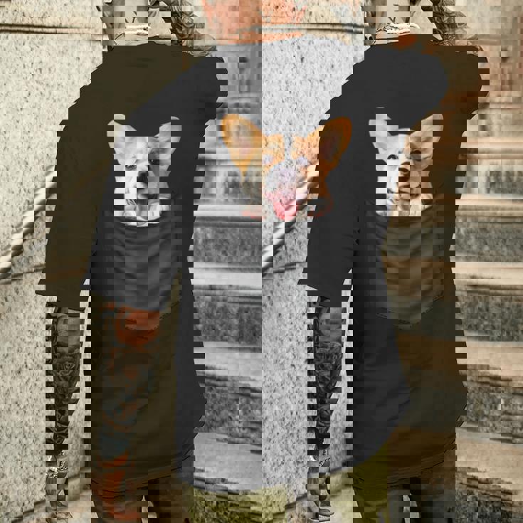 面白いtシャツ コーギー ポケット イヌ わんこ メンズ 犬好き グッズ おもしろ 面白い 服 ネタ メンズTシャツ バックプリント 彼への贈り物