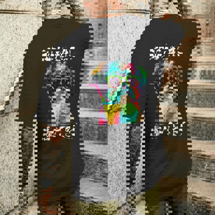 面白いtシャツ シーズー イヌ わんこ メンズ 犬好き グッズ おもしろ 面白い 服 ネタ わんこ メンズTシャツ バックプリント 彼への贈り物