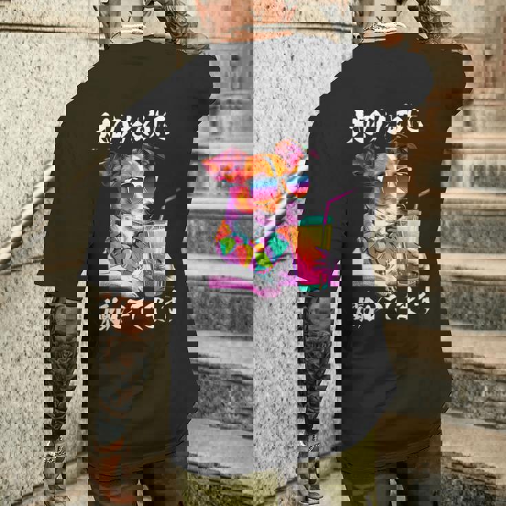 面白いtシャツ ジャックラッセルテリア イヌ わんこ メンズ 犬好き グッズ おもしろ 面白い 服 ネタ メンズTシャツ バックプリント 彼への贈り物