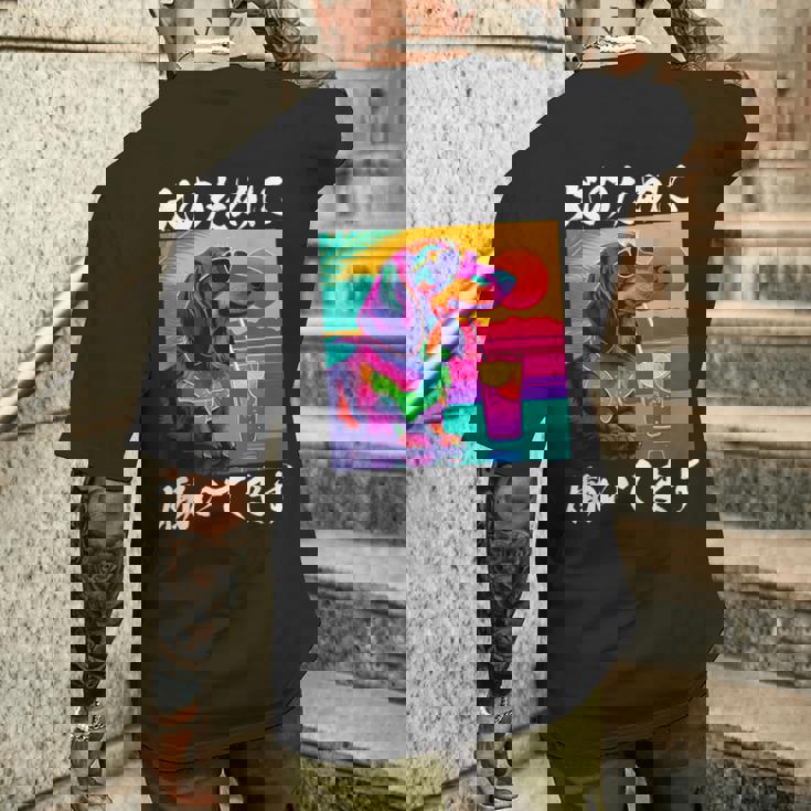 面白いtシャツ ダックスフンド イヌ わんこ メンズ 犬好き グッズ おもしろ 面白い 服 ネタ わんこ メンズTシャツ バックプリント 彼への贈り物