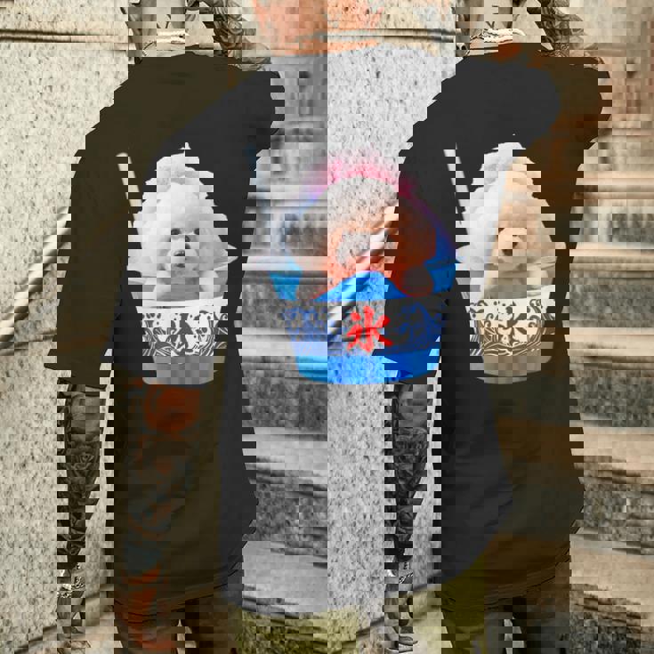 面白いtシャツ トイプードル かき氷 イヌ わんこ メンズ 犬好き グッズ おもしろ 面白い 服 ネタ 夏 メンズTシャツ バックプリント 彼への贈り物