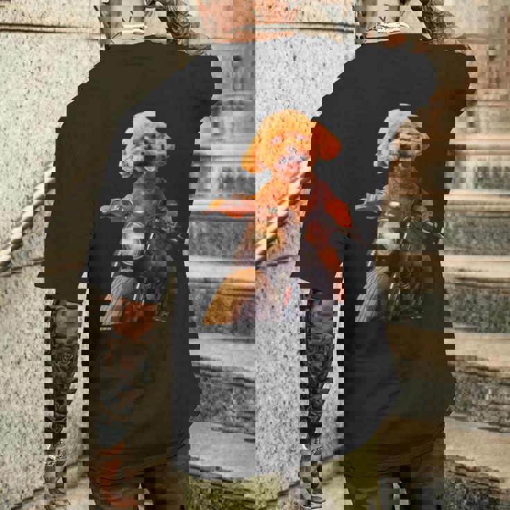 面白いtシャツ トイプードル バイク イヌ メンズ 犬好き グッズ かわいい おもしろ 面白い 服 ネタ メンズTシャツ バックプリント 彼への贈り物