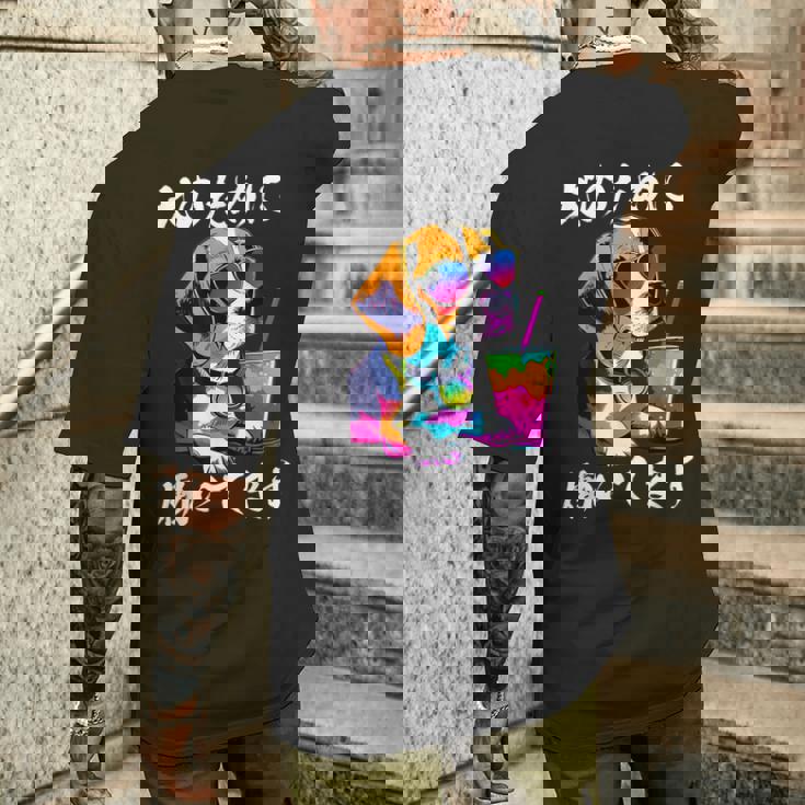 面白いtシャツ ビーグル イヌ わんこ メンズ 犬好き グッズ おもしろ 面白い 服 ネタ わんこ メンズTシャツ バックプリント 彼への贈り物