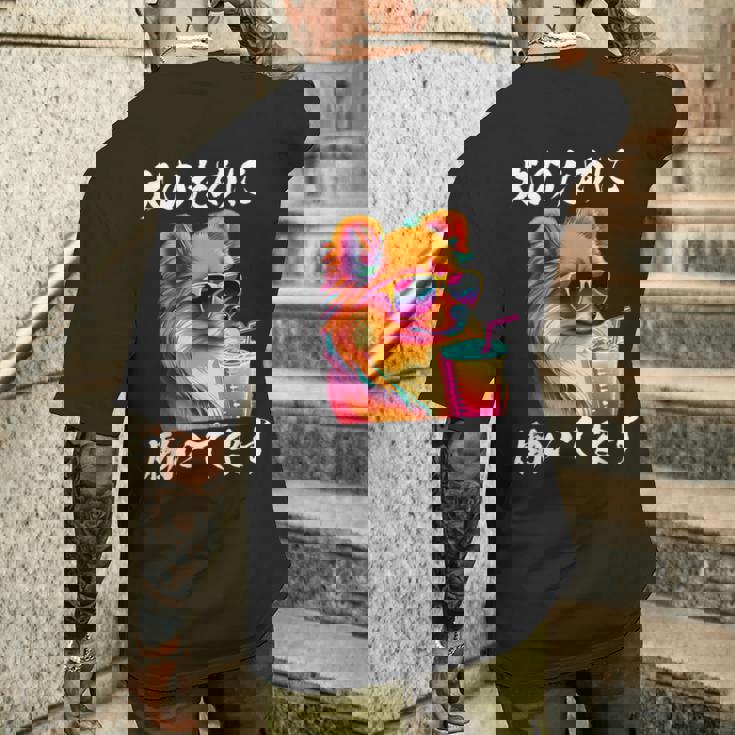 面白いtシャツ ポメラニアン イヌ わんこ メンズ 犬好き グッズ おもしろ 面白い 服 ネタ わんこ メンズTシャツ バックプリント 彼への贈り物