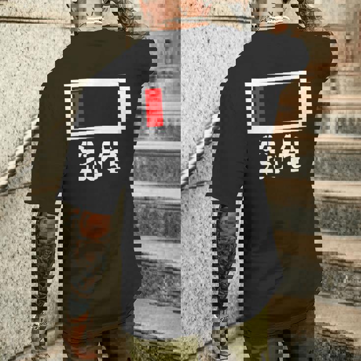 面白いtシャツ 先生 学校 電池残量 教師 おもしろ 服 ネタ メンズ おもしろグッズ 大人 ウケ メンズTシャツ バックプリント 彼への贈り物