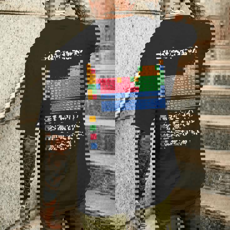 面白いtシャツ 周期表 化学 ネタ 服 おもしろ 元素 オリジナル メンズ ネタ 科学 理系 メンズTシャツ バックプリント 彼への贈り物
