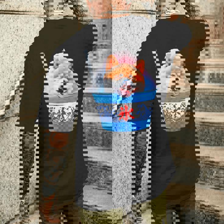 面白いtシャツ 柴犬 かき氷 イヌ わんこ メンズ 犬好き グッズ かわいい おもしろ 面白い 服 ネタ 夏 メンズTシャツ バックプリント 彼への贈り物