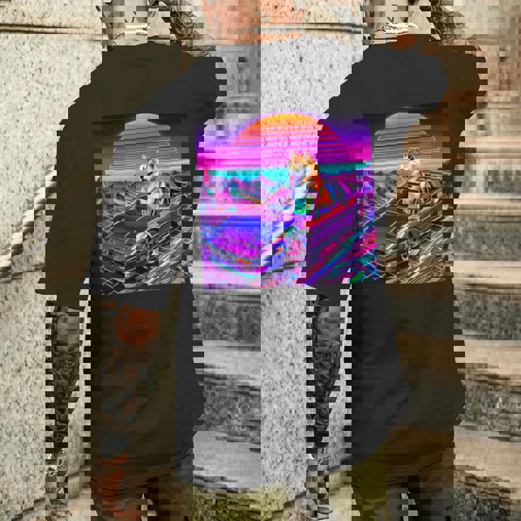 面白いtシャツ 柴犬 車 イヌ わんこ メンズ 犬好き グッズ かわいい おもしろ 面白い 服 ネタ メンズTシャツ バックプリント 彼への贈り物