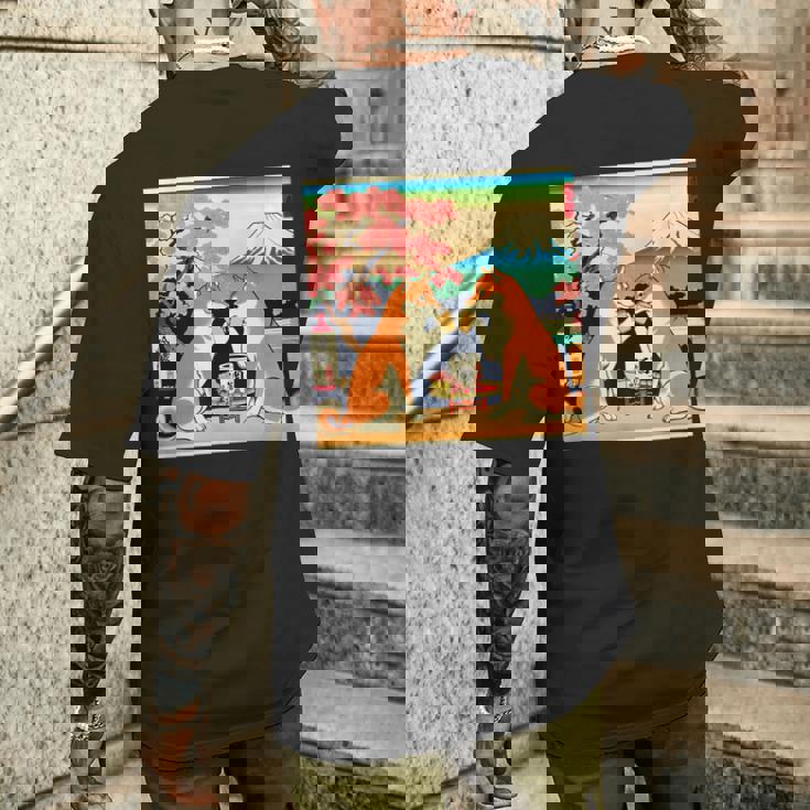 面白いtシャツ 柴犬 酒イヌ わんこ メンズ 犬好き グッズ かわいい おもしろ 面白い 服 ネタ 浮世絵 メンズTシャツ バックプリント 彼への贈り物