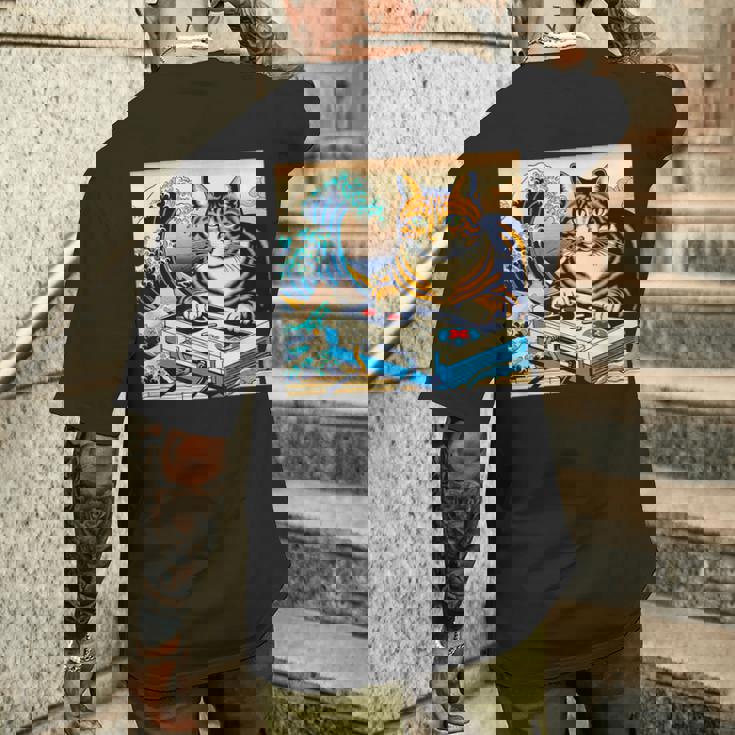 面白いtシャツ 猫 ネコ ゲーム ゲーマー メンズ 猫好き グッズ おもしろ 面白い 服 ネタ 猫の下僕 メンズTシャツ バックプリント 彼への贈り物