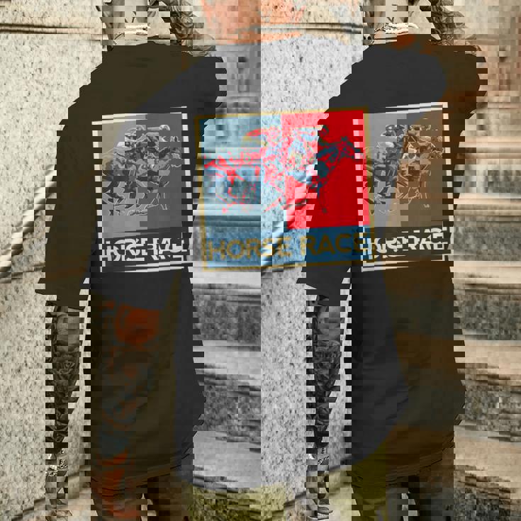 面白いtシャツ 馬tシャツ 競馬 馬 レース 乗馬 ジョッキー メンズ おもしろ 面白い グッズ ネタ 男性用 レトロ メンズTシャツ バックプリント 彼への贈り物