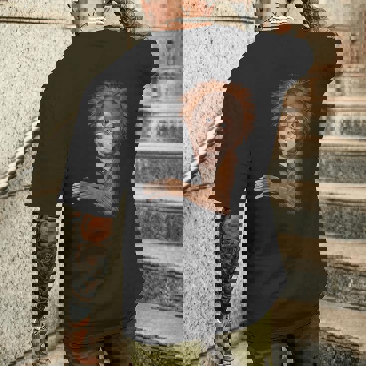 面白いオランウータン メンズTシャツ バックプリント 彼への贈り物