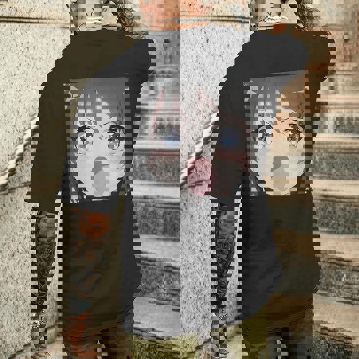 面白いカワイイガール 日本アニメ オタク メンズTシャツ バックプリント 彼への贈り物