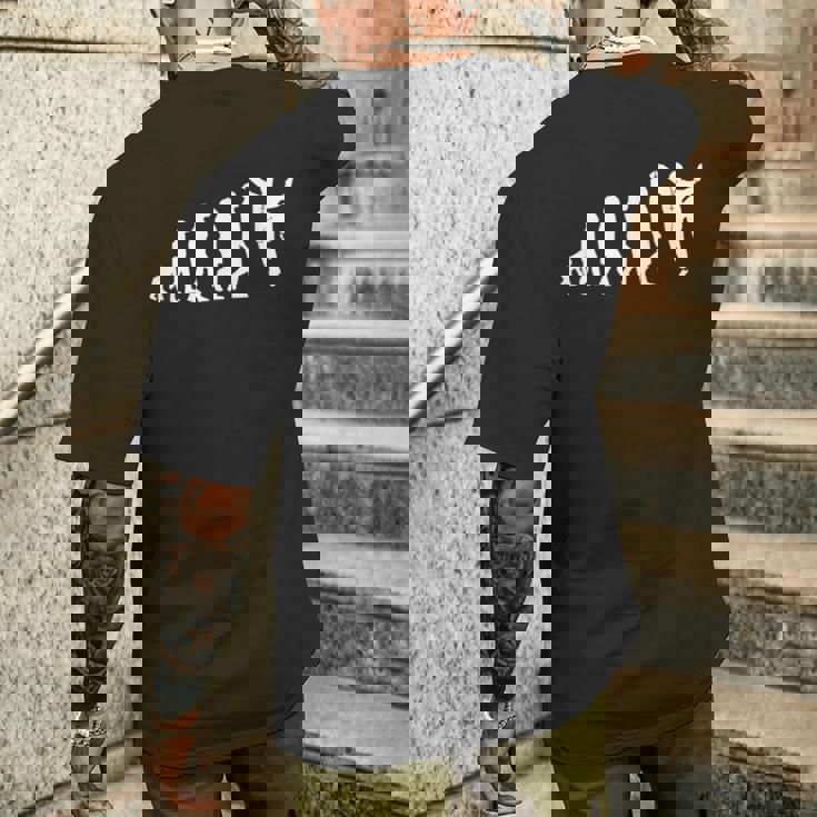 面白いカンフー太極拳進化デザイン 気功ファン用 メンズTシャツ バックプリント 彼への贈り物