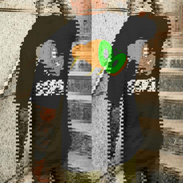 面白いキウイフルーツ キウイ鳥 メンズTシャツ バックプリント 彼への贈り物