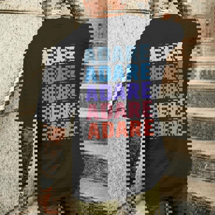 面白いギフトネーム Adare 名前入り メンズTシャツ バックプリント 彼への贈り物