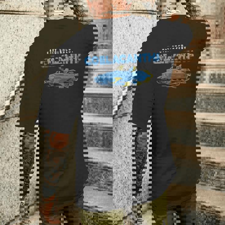 面白いシーラカンスス 魚愛好家 古典学者 メンズTシャツ バックプリント 彼への贈り物