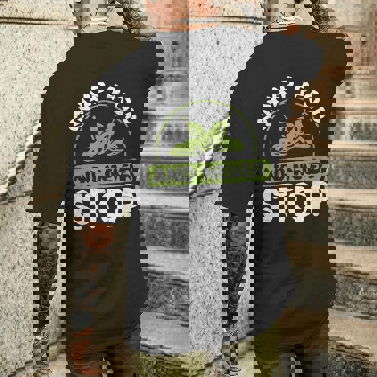 面白いスナップポップと決して止まらない日本料理 枝豆好き。 メンズTシャツ バックプリント 彼への贈り物