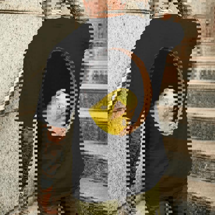 面白いセキセイインコ イエロー セキセイインコ ペット 鳥好きのギフト メンズTシャツ バックプリント 彼への贈り物