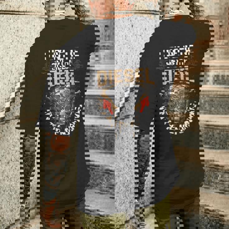 面白いディーゼルメカニックシャツ I Love Themell Of Diesel メンズTシャツ バックプリント 彼への贈り物
