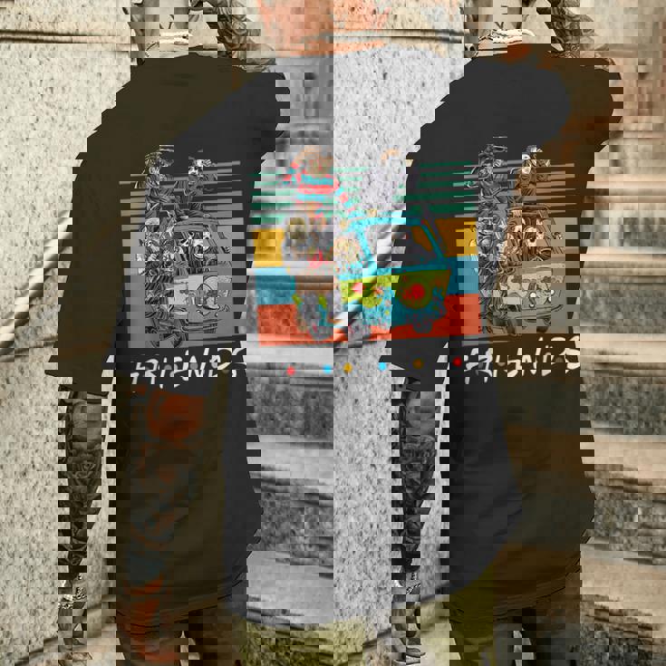 面白いハロウィンコスチュームキャラクター ホラー映画 メンズTシャツ バックプリント 彼への贈り物