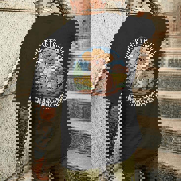 面白いプレーリードッグコスチュームtシャツ メンズTシャツ バックプリント 彼への贈り物