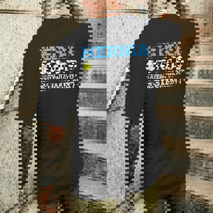 面白いヘルニア メンズTシャツ バックプリント 彼への贈り物