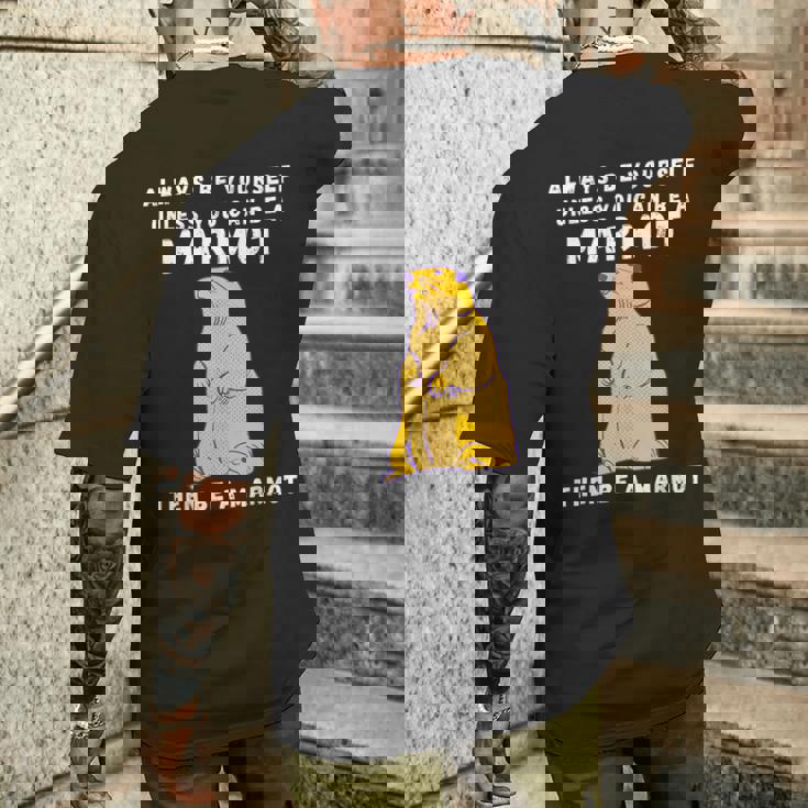 面白いマーモットヴィンテージ面白いことわざマーモット愛好家ジョーク メンズTシャツ バックプリント 彼への贈り物