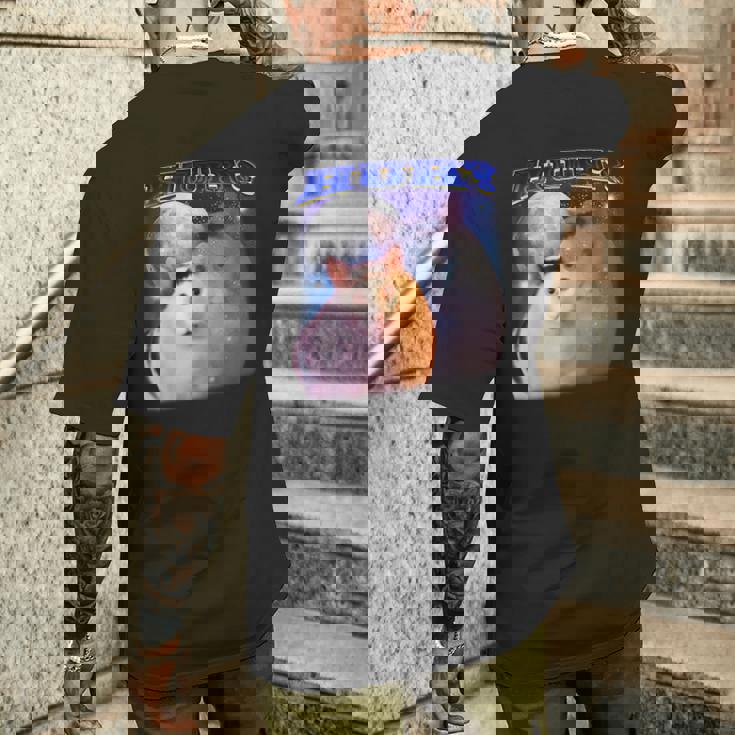 面白いミームハァキャット メンズTシャツ バックプリント 彼への贈り物