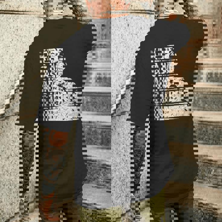 面白いロッククライミング 引用 登山家 & ボルダリング メンズTシャツ バックプリント 彼への贈り物