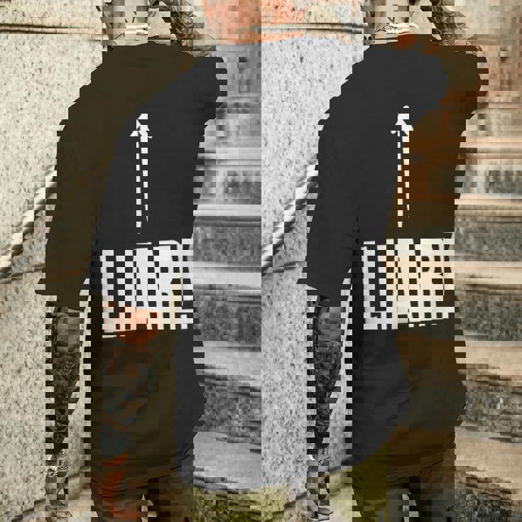 面白い嘘つき嘘つき嘘つき嘘つき詐欺師 メンズTシャツ バックプリント 彼への贈り物