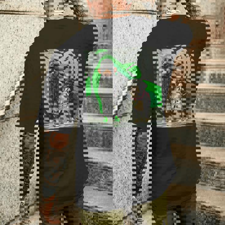 面白い猿と犬のグラフィックストリートウェアクールなデザイン 男性用 メンズTシャツ バックプリント 彼への贈り物