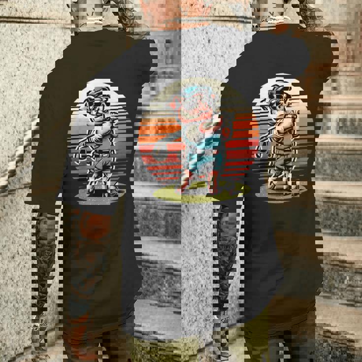 面白い豚ゴルファークールなゴルフスポーツクラブデザイン。 メンズTシャツ バックプリント 彼への贈り物