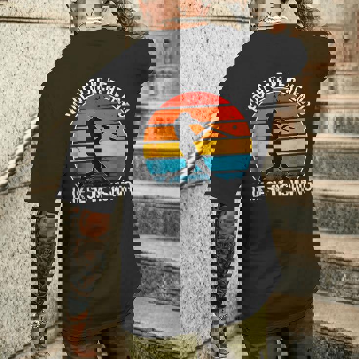 面白い野球の引用 メンズTシャツ バックプリント 彼への贈り物