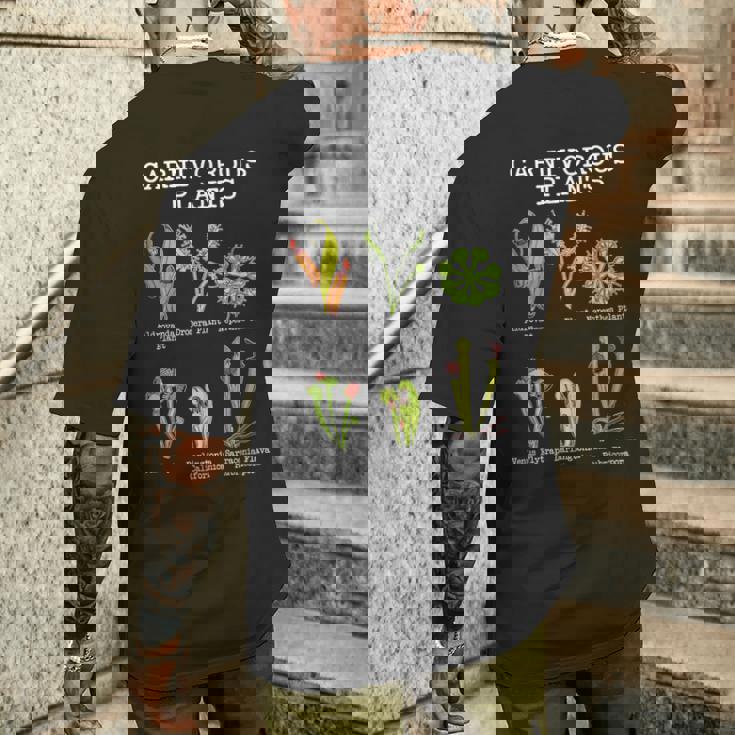 食虫植物 種 サラセニア ハエトリグサ メンズTシャツ バックプリント 彼への贈り物