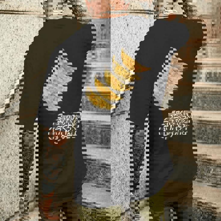 餃子 ぎょうざ Gyoza【中華 Okazu】ご飯タイム【変なtシャツ屋さん】面白い ポップ デザイン イラスト メンズTシャツ バックプリント 彼への贈り物