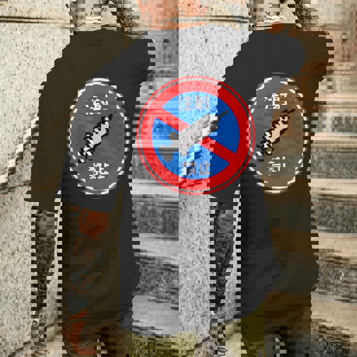 駐車禁止 標識 注射禁止 個性的 面白い 飲み会 ネタ ギャグ ボケ 宴会 笑える メンズTシャツ バックプリント 彼への贈り物