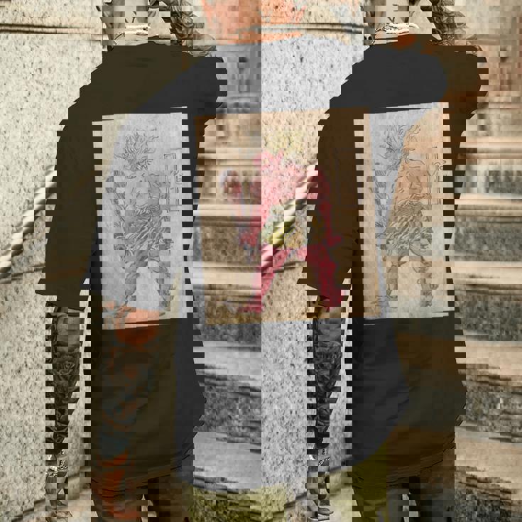 鬼【日本の妖怪シリーズ】 メンズTシャツ バックプリント 彼への贈り物