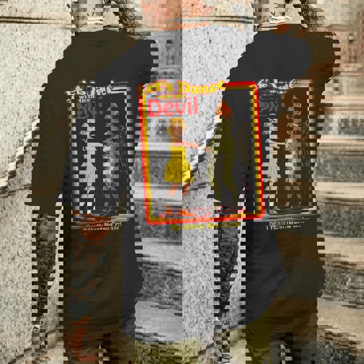 魔法のは、悪魔バフォメット悪魔と踊ってみましょうおかしい メンズTシャツ バックプリント 彼への贈り物