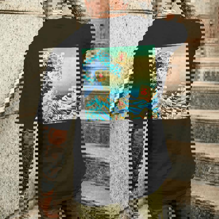 麻雀 おもしろ グッズ 服 筆文字 面白いtシャツ 文字入り 面白い 文字 ネタ メンズ 葛飾北斎 浮世絵 風 メンズTシャツ バックプリント 彼への贈り物