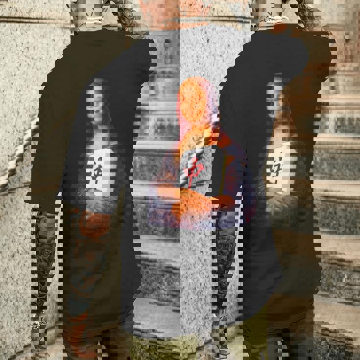 麻雀 牌 面白いtシャツ おもしろ モナリザ グッズ 服 面白い ネタ メンズ 中 メンズTシャツ バックプリント 彼への贈り物