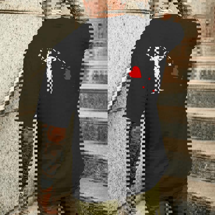 黒ひげ海賊旗-オリジナルエドワード・ティーチ メンズTシャツ バックプリント 彼への贈り物