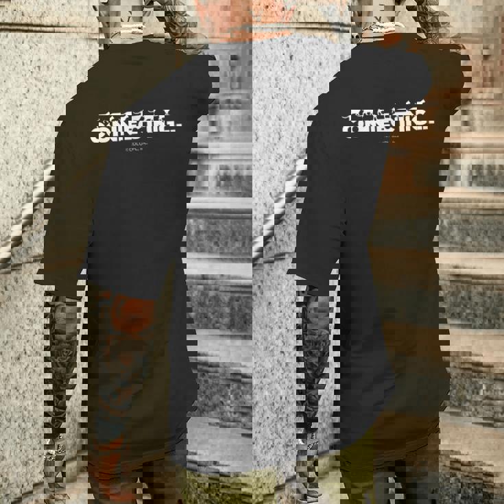 黒猫のウィズ 通信中 メンズTシャツ バックプリント 彼への贈り物