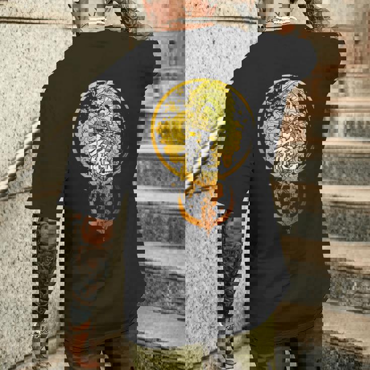 龍 中国の漢字 動物 干支 占星術 ドラゴン メンズTシャツ バックプリント 彼への贈り物