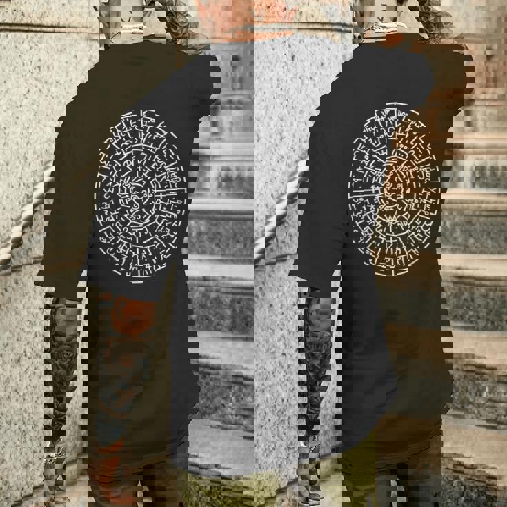 龍体文字【フトマニ図】手書き 筆文字tシャツ 開運グッズ 運気アップ 縁起物 お守り ラッキー スピリチュアル メンズTシャツ バックプリント 彼への贈り物