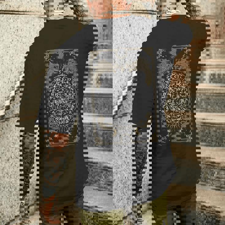 龍体文字フトマニ図タロット 幸運 メンズTシャツ バックプリント 彼への贈り物