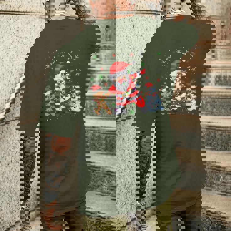 Dabbinganta Christmas おかしいdabサンタクロースクリスマス メンズTシャツ バックプリント 彼への贈り物