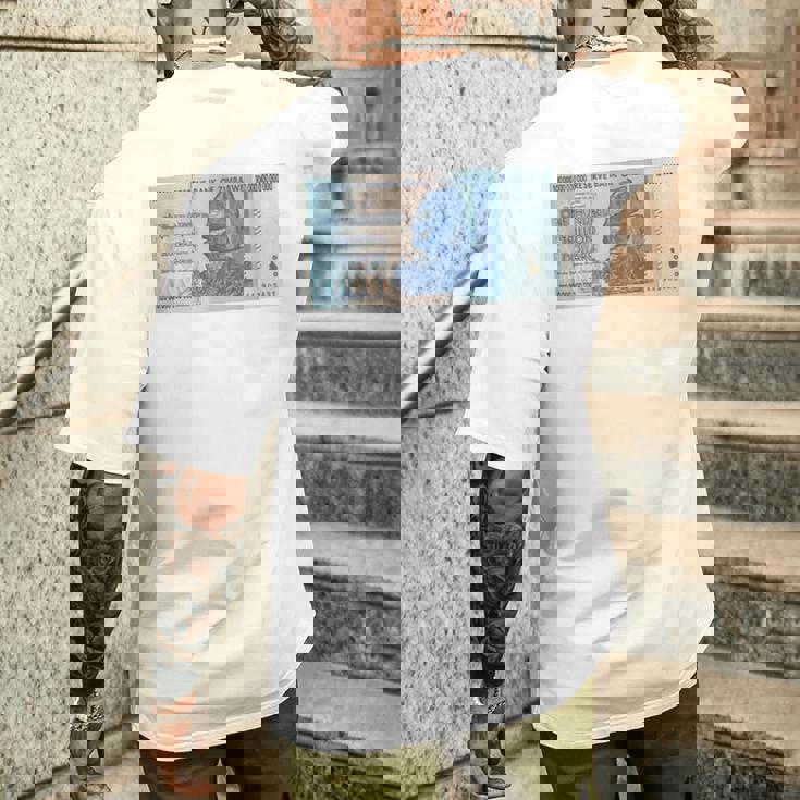 100兆 ジンバブエドル メンズTシャツ バックプリント 彼への贈り物