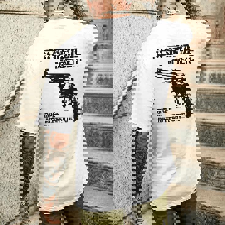 38 スペシャルモデル 10 リボルバー ファン メンズTシャツ バックプリント 彼への贈り物