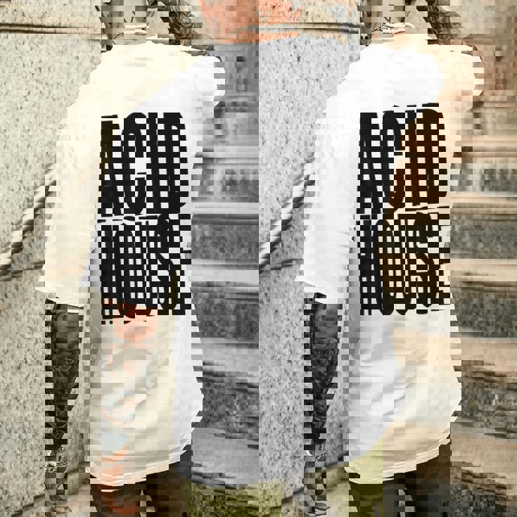 Acid House Music 90年代 Edm Rave Festival Dance Lover メンズTシャツ バックプリント 彼への贈り物